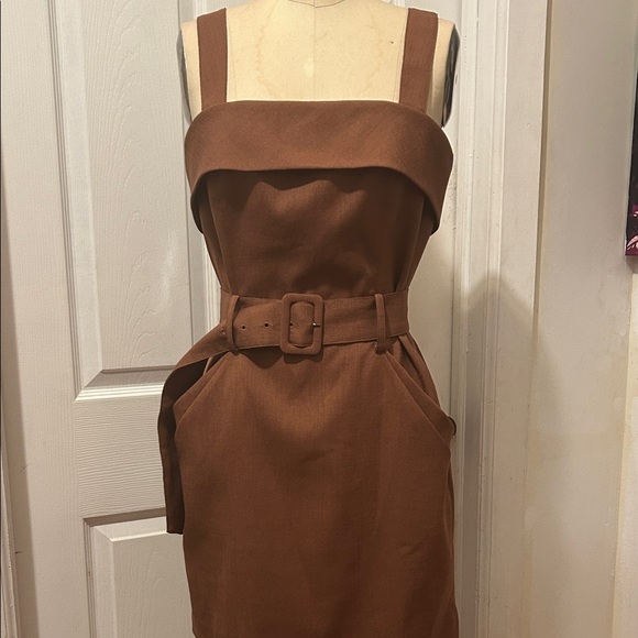 Reiss Brown Belted Mini Dress - Picture 14 of 14